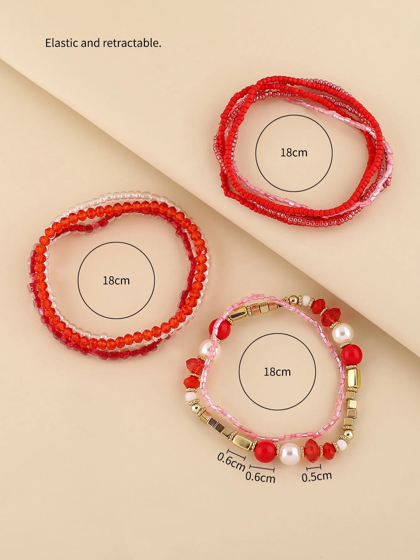 10pcs Beaded Bracelet