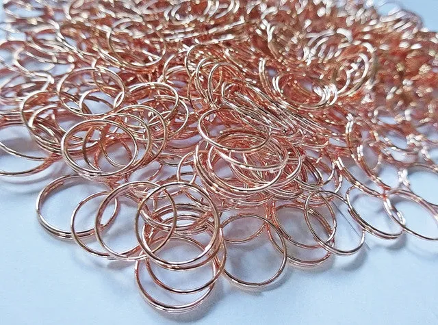 250 Copper Chandelier 11 mm Rings Links for Droplets Crystals Connecting Together Drops