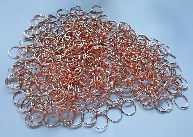 250 Copper Chandelier 11 mm Rings Links for Droplets Crystals Connecting Together Drops