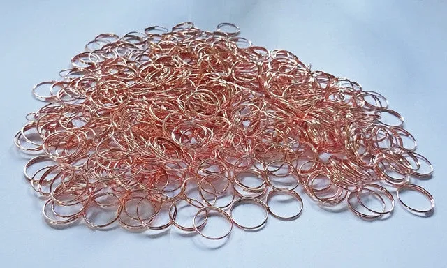 250 Copper Chandelier Large Size 14 mm Rings Links for Droplets Connects Crystals Drops