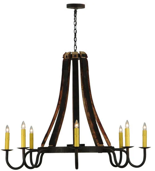 2nd Avenue Barrel Stave 1-0041151255-104 Chandelier Light - Costello Black