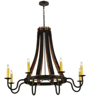 2nd Avenue Barrel Stave 1-0041151255-104 Chandelier Light - Costello Black