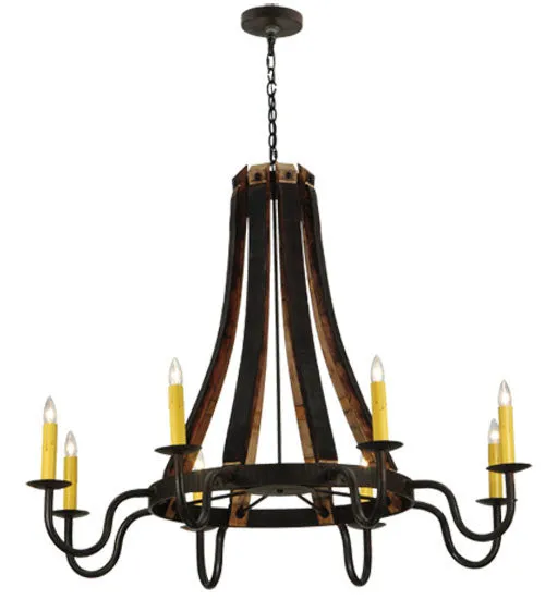 2nd Avenue Barrel Stave 1-0041151255-104 Chandelier Light - Costello Black