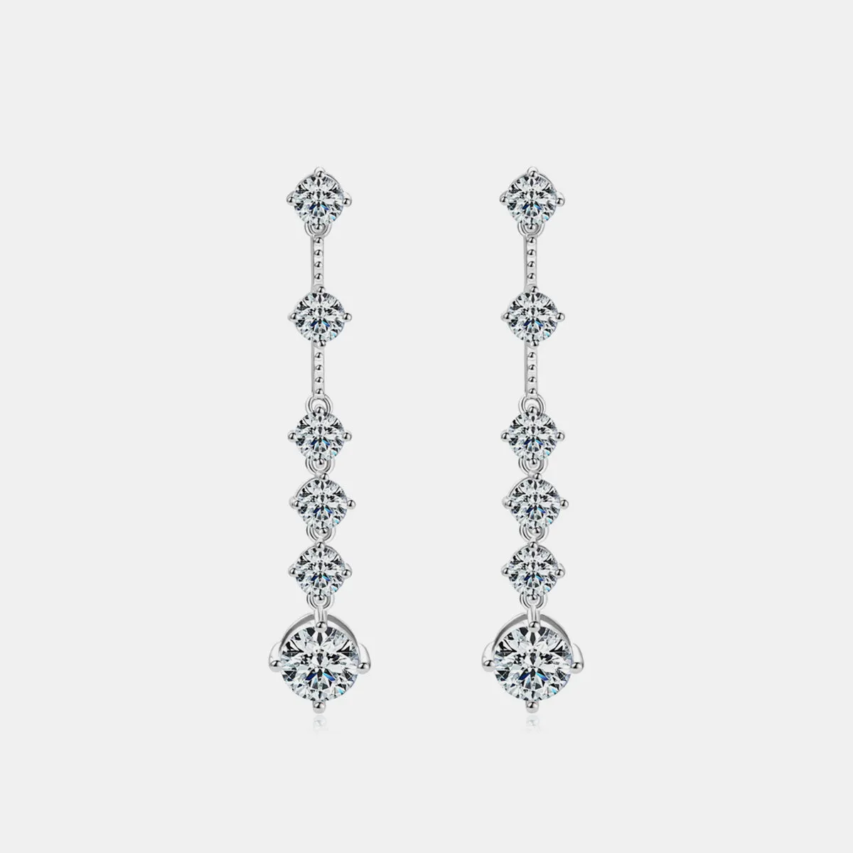 4 Carat Moissanite 925 Sterling Silver Earrings