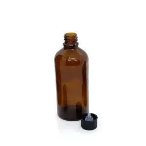 70x 100ml Amber Glass Bottles Orifice Reducer Dispensing Cap Essential Oil Bulk