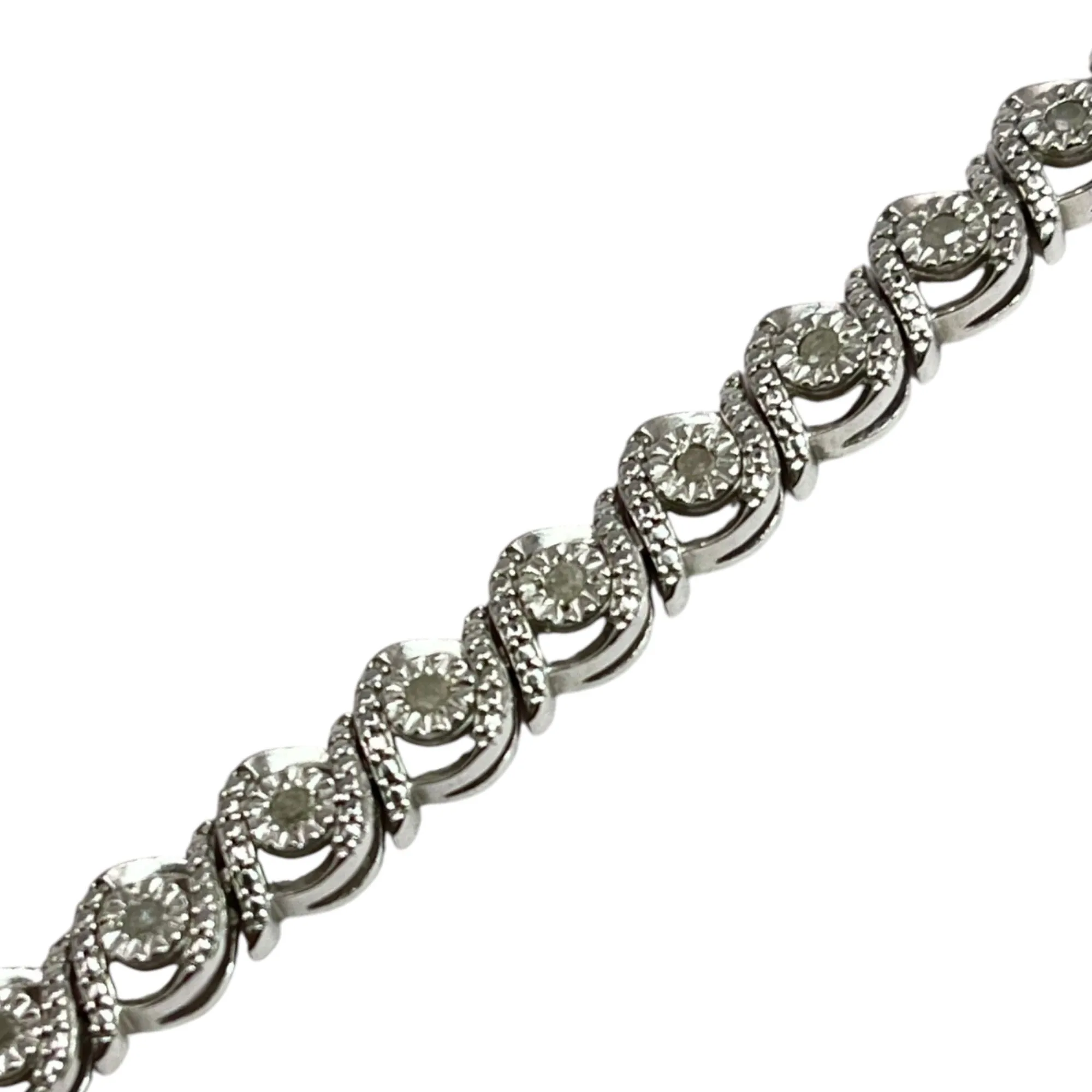 925 Sterling Silver 1/2 CT Diamond Tennis Bracelet Round Classic Classy