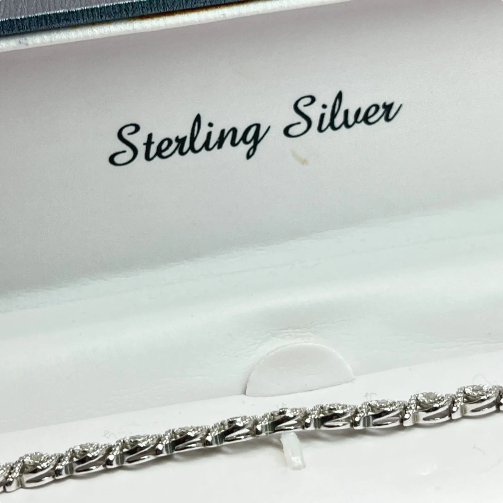 925 Sterling Silver 1/2 CT Diamond Tennis Bracelet Round Classic Classy