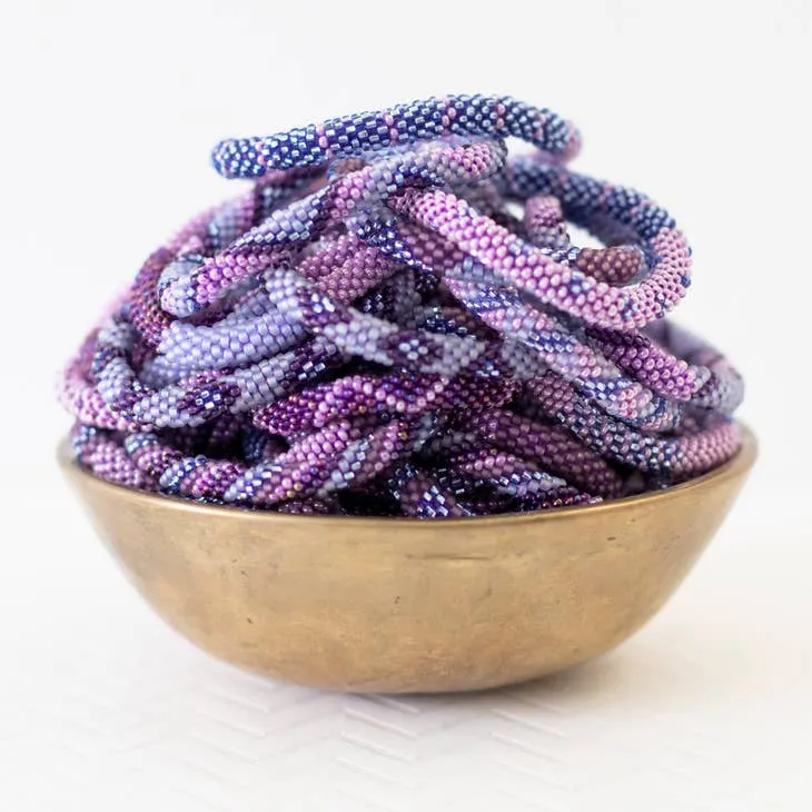 Aid Through Trade Assorted Amethyst Roll-On Bracelets