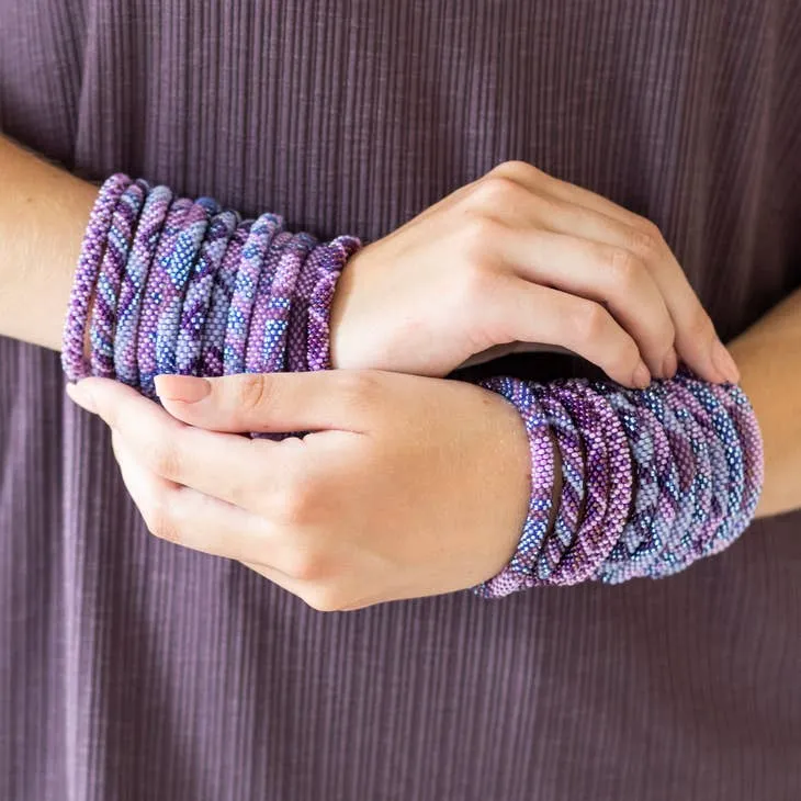 Aid Through Trade Assorted Amethyst Roll-On Bracelets