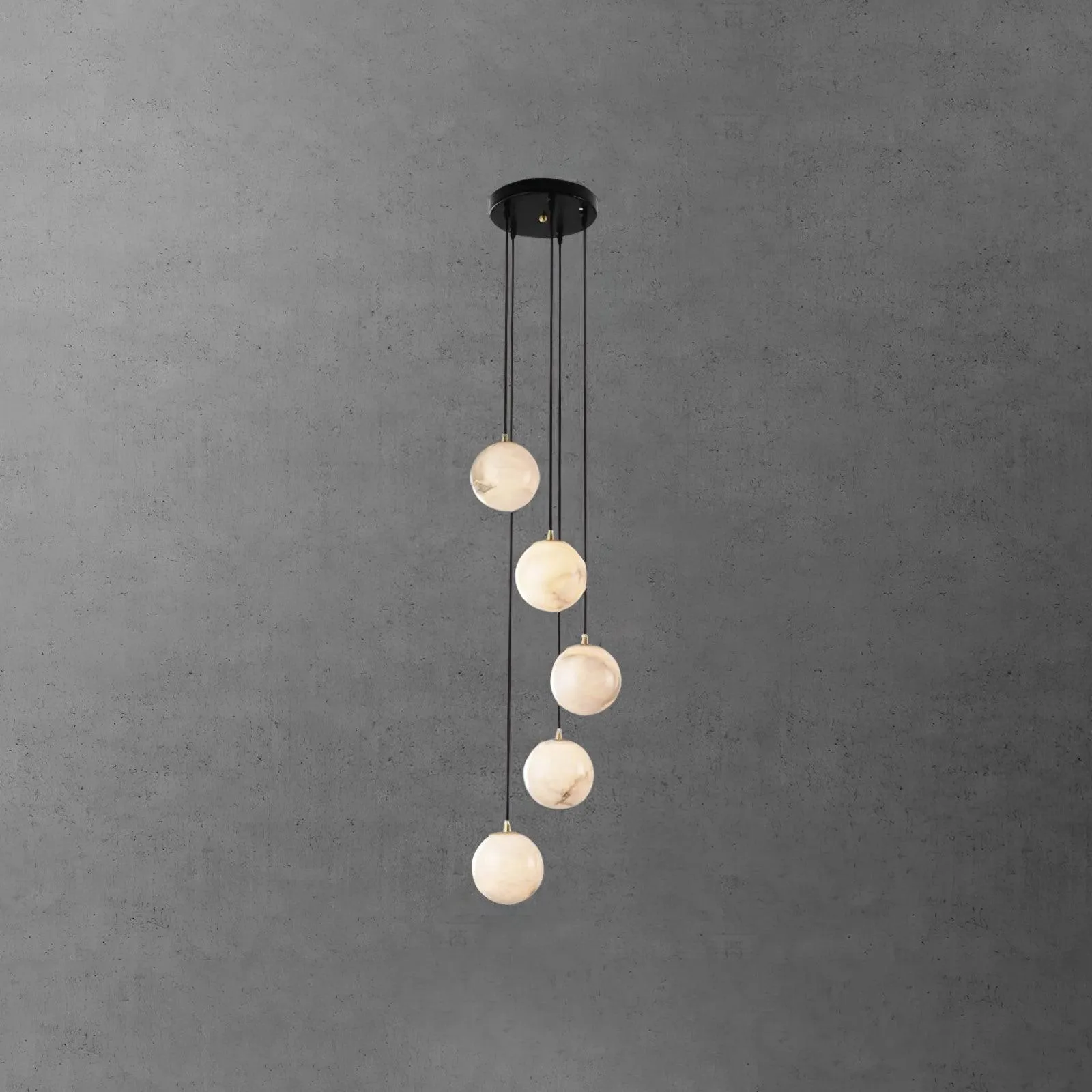 Alabaster Balls Cluster Chandelier