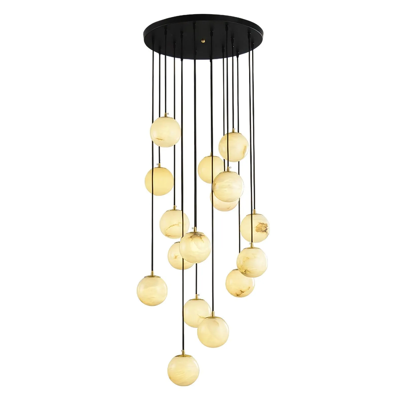 Alabaster Balls Cluster Chandelier