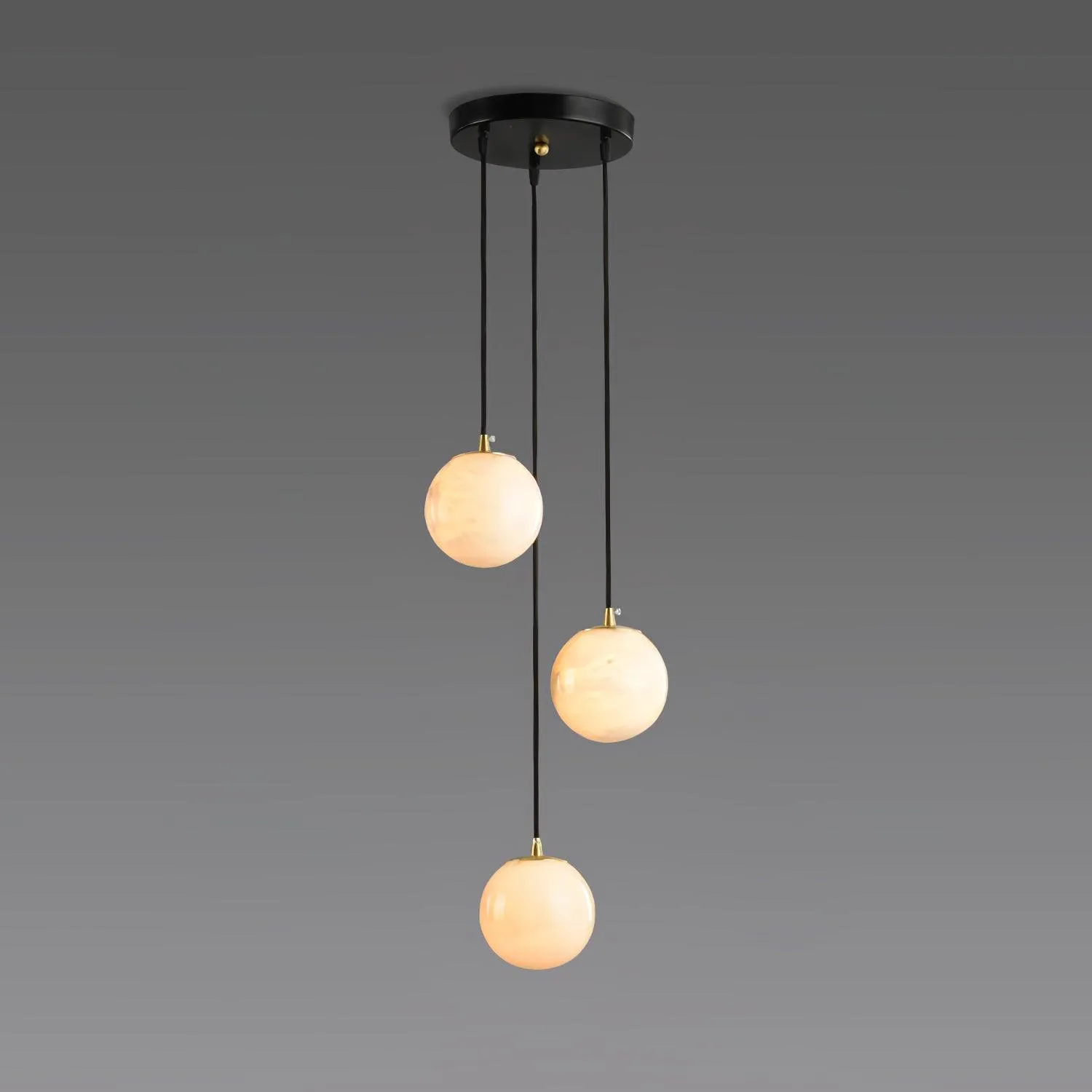 Alabaster Balls Cluster Chandelier