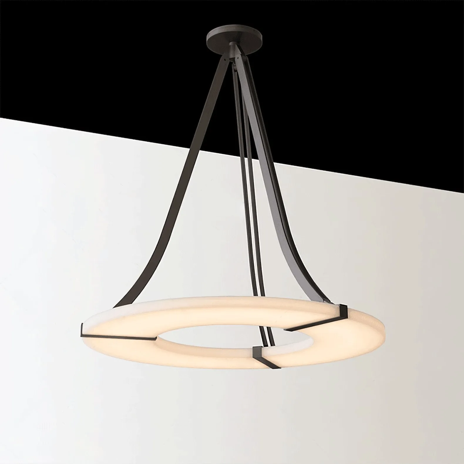 Alabaster Halo Pendant Light