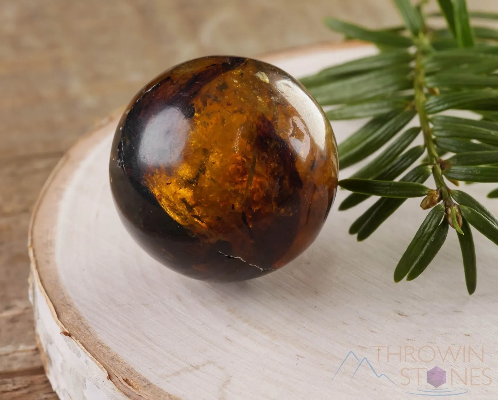 AMBER Sphere - Crystal Ball, Crystal Sphere, Housewarming Gift, Home Decor, E0356