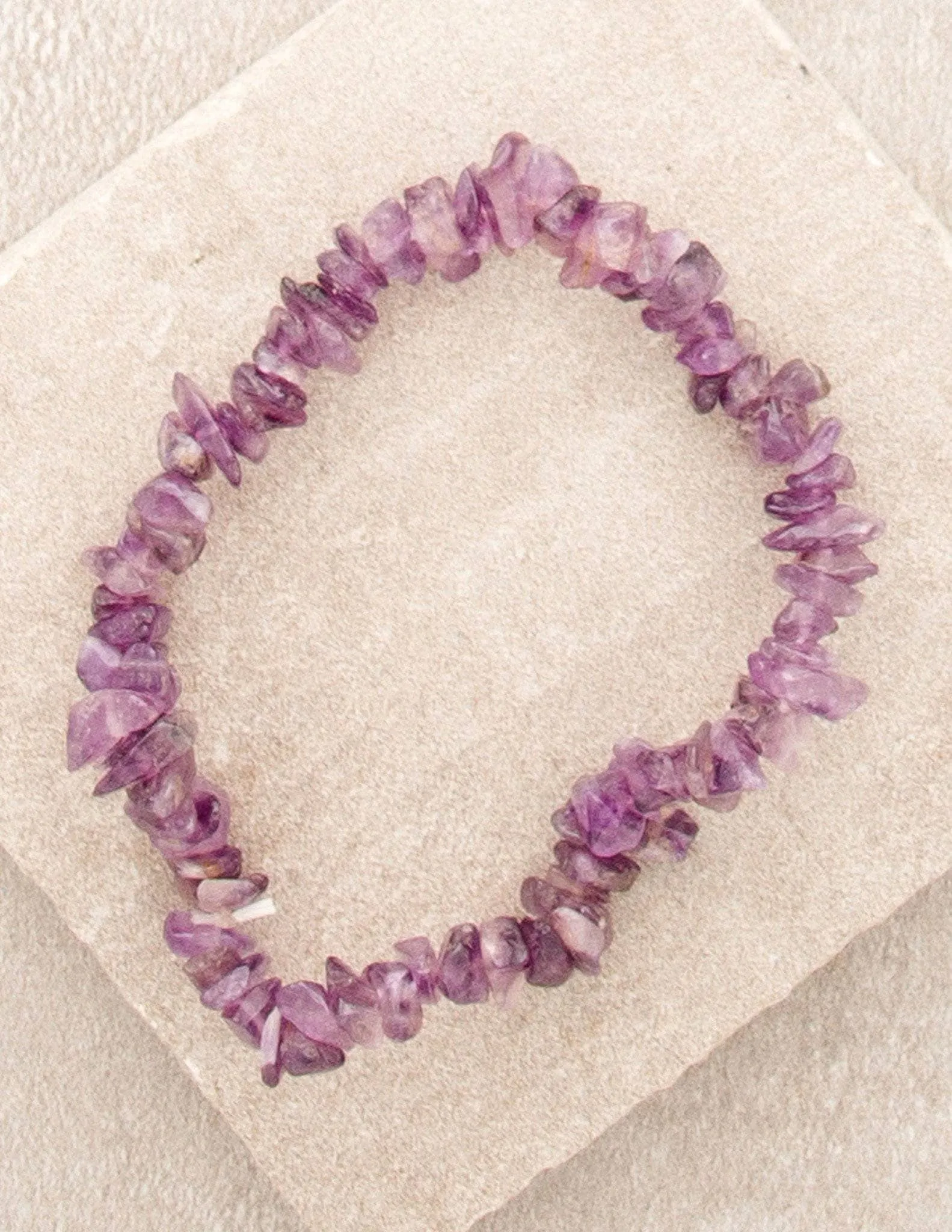 Amethyst Gemstone Chip Power Bracelet