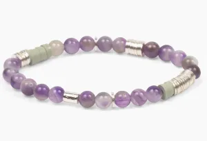 Amethyst Intermix Stone Stacking Bracelet