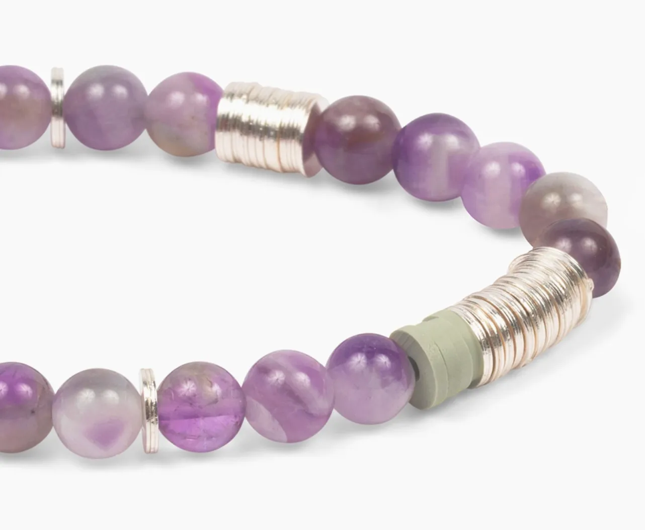 Amethyst Intermix Stone Stacking Bracelet