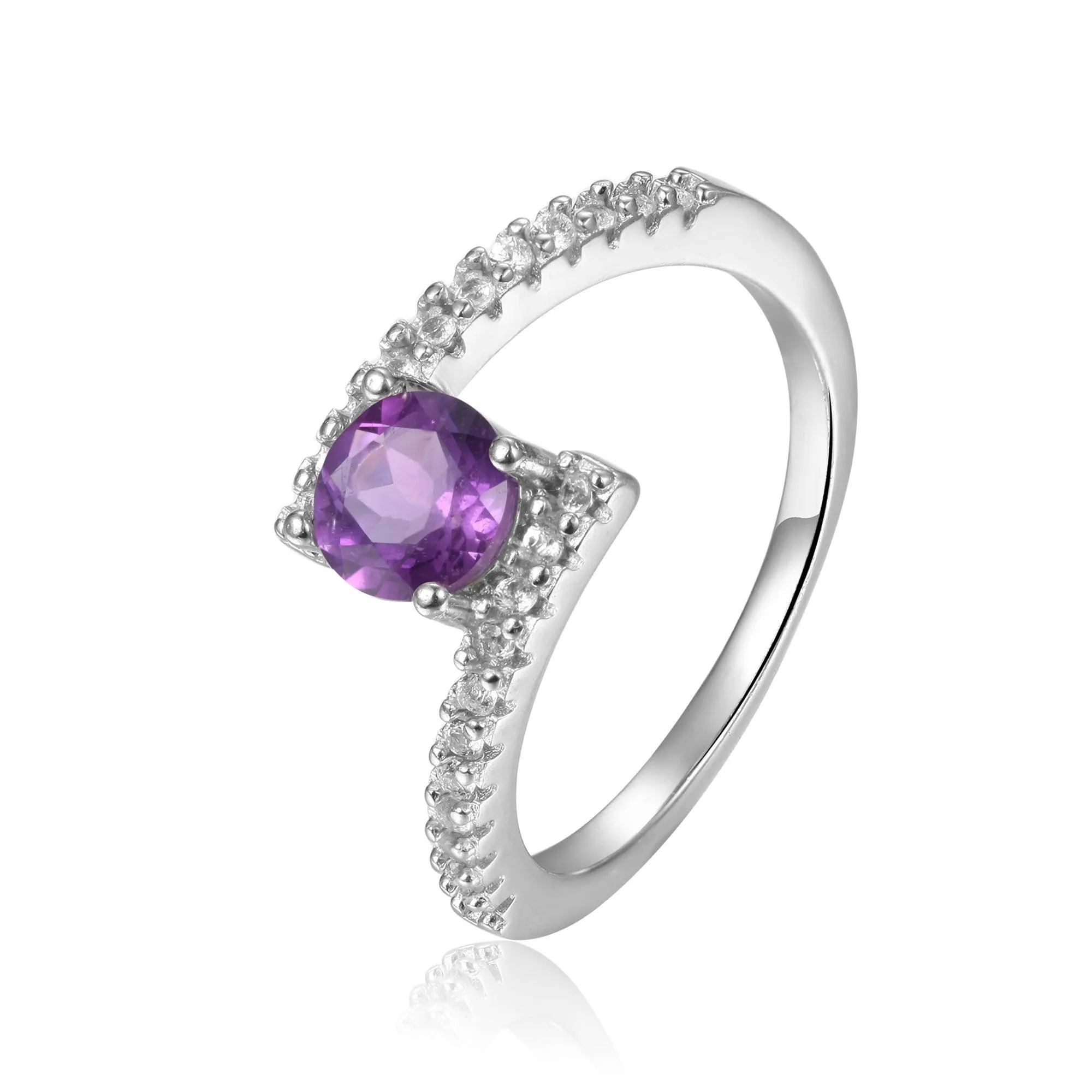 Amethyst Solitaire Ring