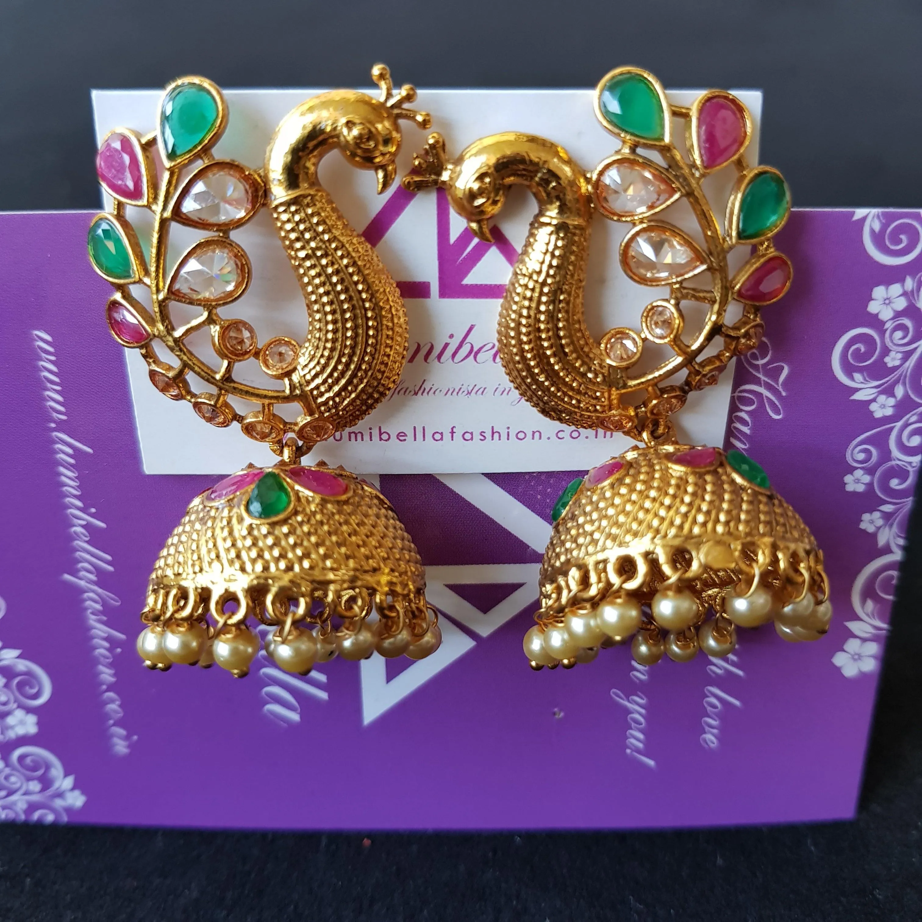 Antique style jumki earring