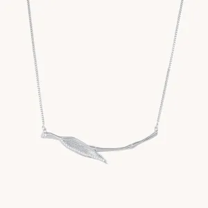 Bamboo Leaf Silver Necklace W.