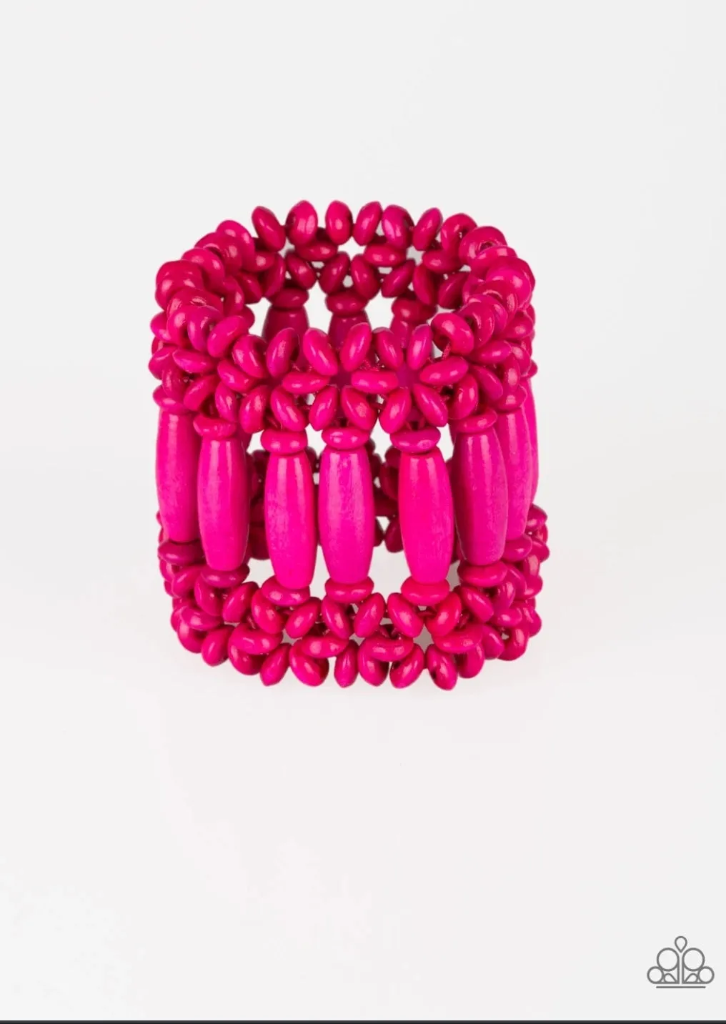 Barbados Beach Club Pink Bracelet  - Paparazzi  Accessories