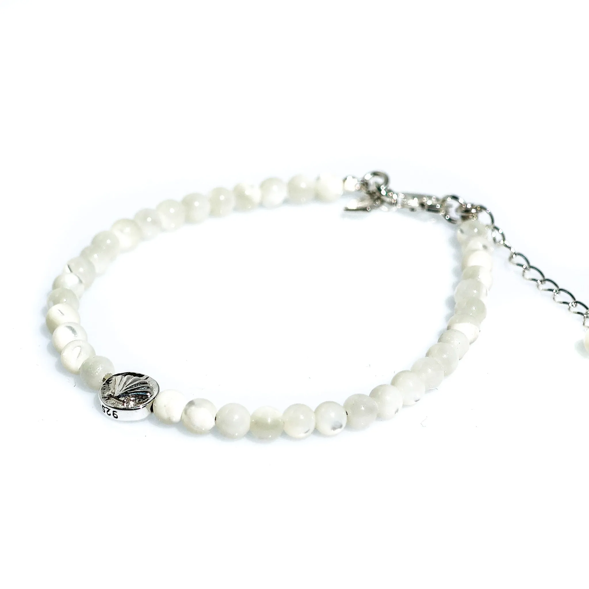 Beach Love Mother of Pearl Bracelet Silver