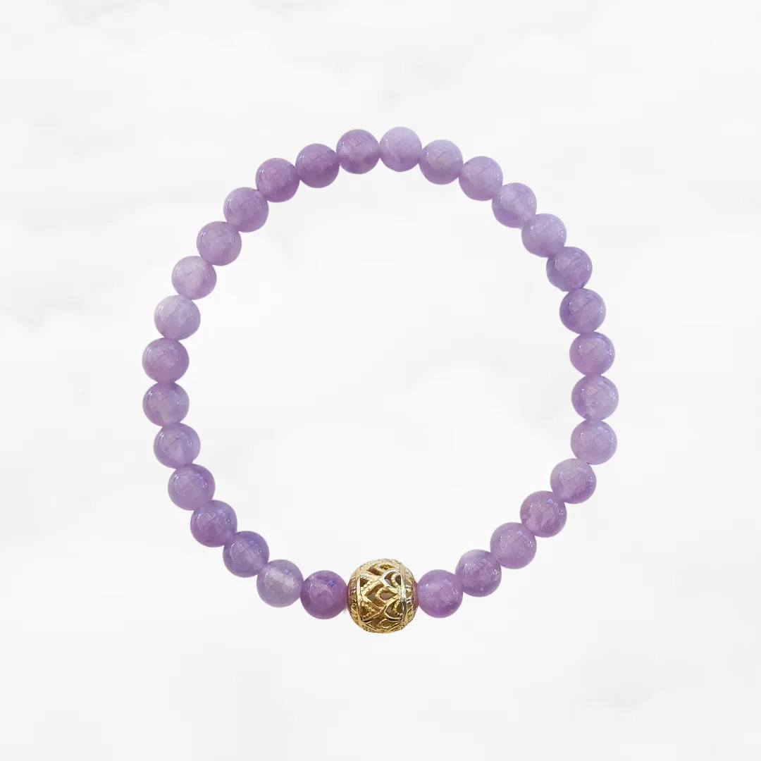 Beaded Amethyst Auspicious Clouds Bracelet