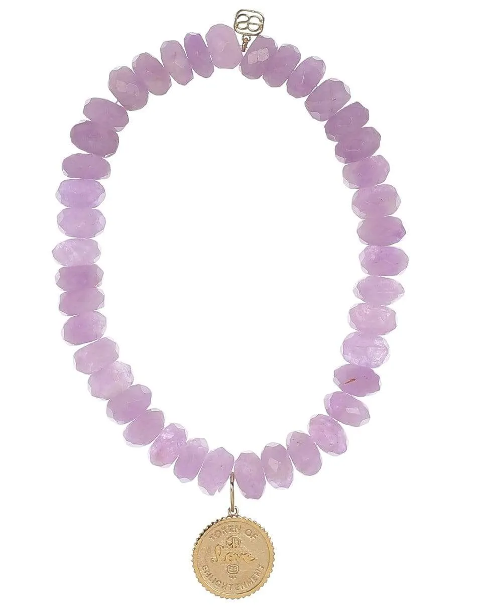 Buddha Lavender Amethyst Bead Bracelet