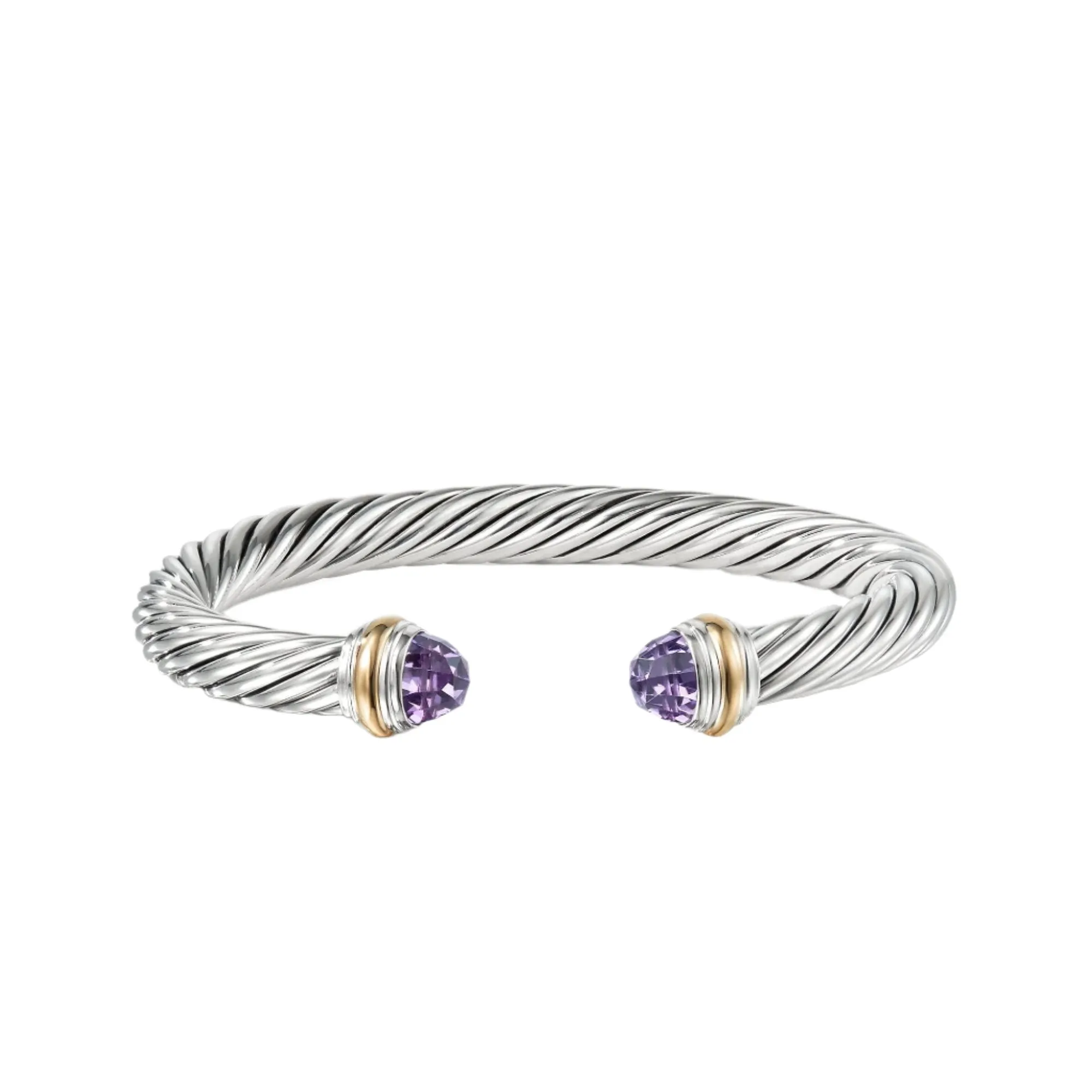 Cable Classics Collection® Bracelet with Amethyst and 14K Gold