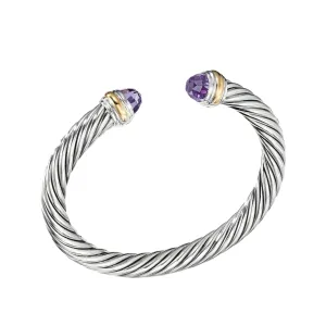 Cable Classics Collection® Bracelet with Amethyst and 14K Gold