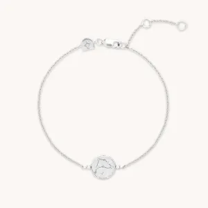 Capricorn Zodiac Bracelet in Silver