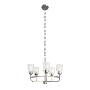 Carlo 23" 5 Light Chandelier Brushed Nickel #82361