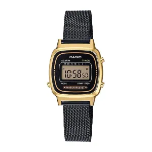 Casio Ladies' Vintage Standard Digital Black Mesh Band Watch LA670WEMB-1D LA-670WEMB-1D