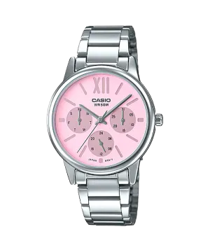 Casio Standard Analog Ladies' Stainless Steel Band Watch LTPE312D-4B