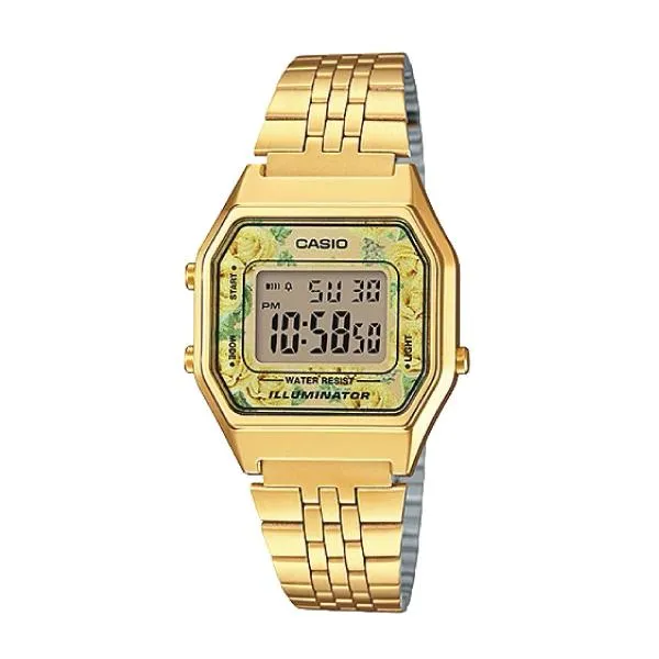 Casio Standard Digital Gold Tone Stainless Steel Watch LA680WGA-9C LA-680WGA-9C