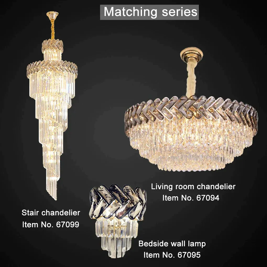 Clara - Round/Rectangle Crystal Chandelier