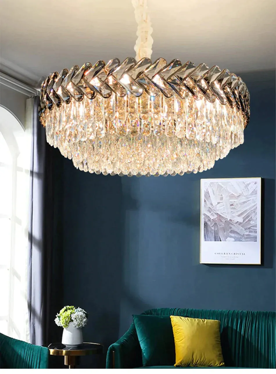 Clara - Round/Rectangle Crystal Chandelier