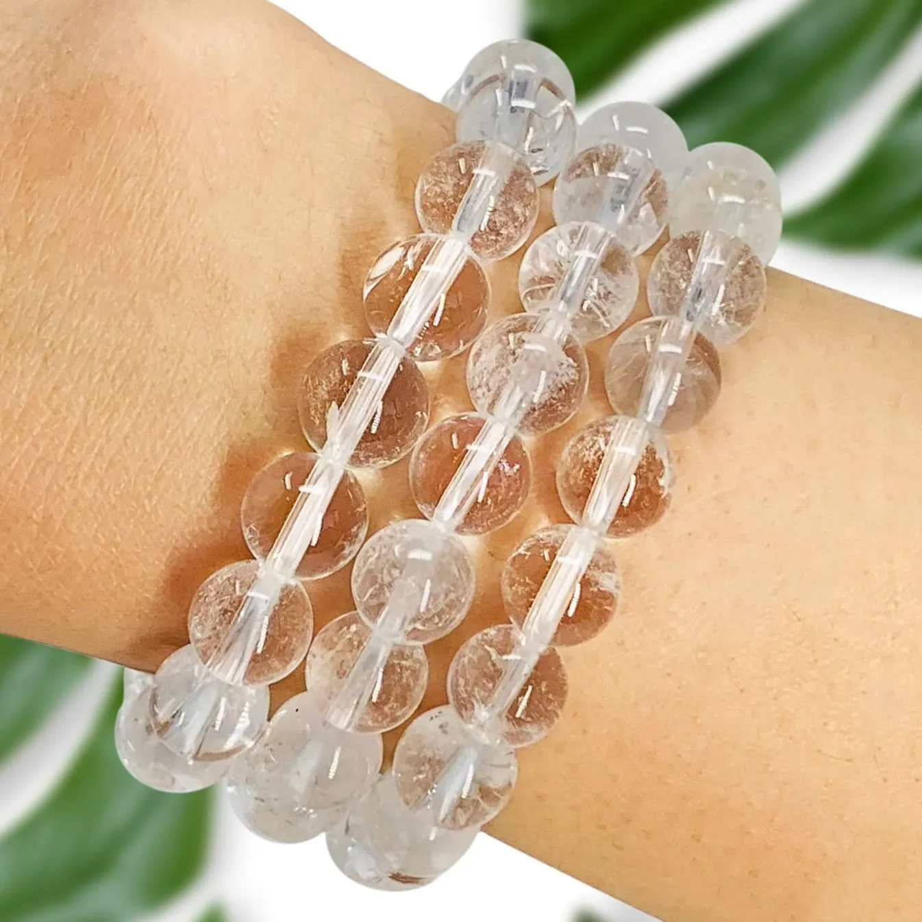 Clear Quartz Beaded Crystal Bracelet