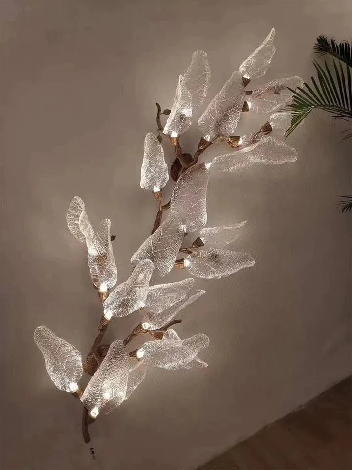 Creative Bionic Resin Leaves Chandelier for Living Room/Dining Room/Staircase