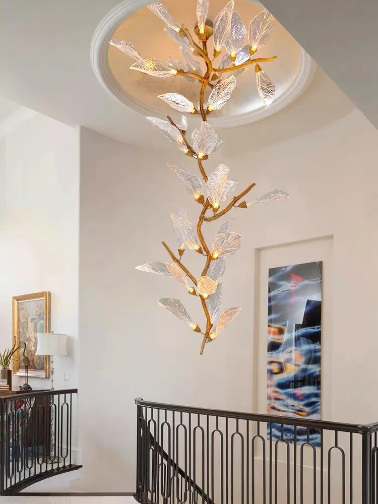 Creative Bionic Resin Leaves Chandelier for Living Room/Dining Room/Staircase