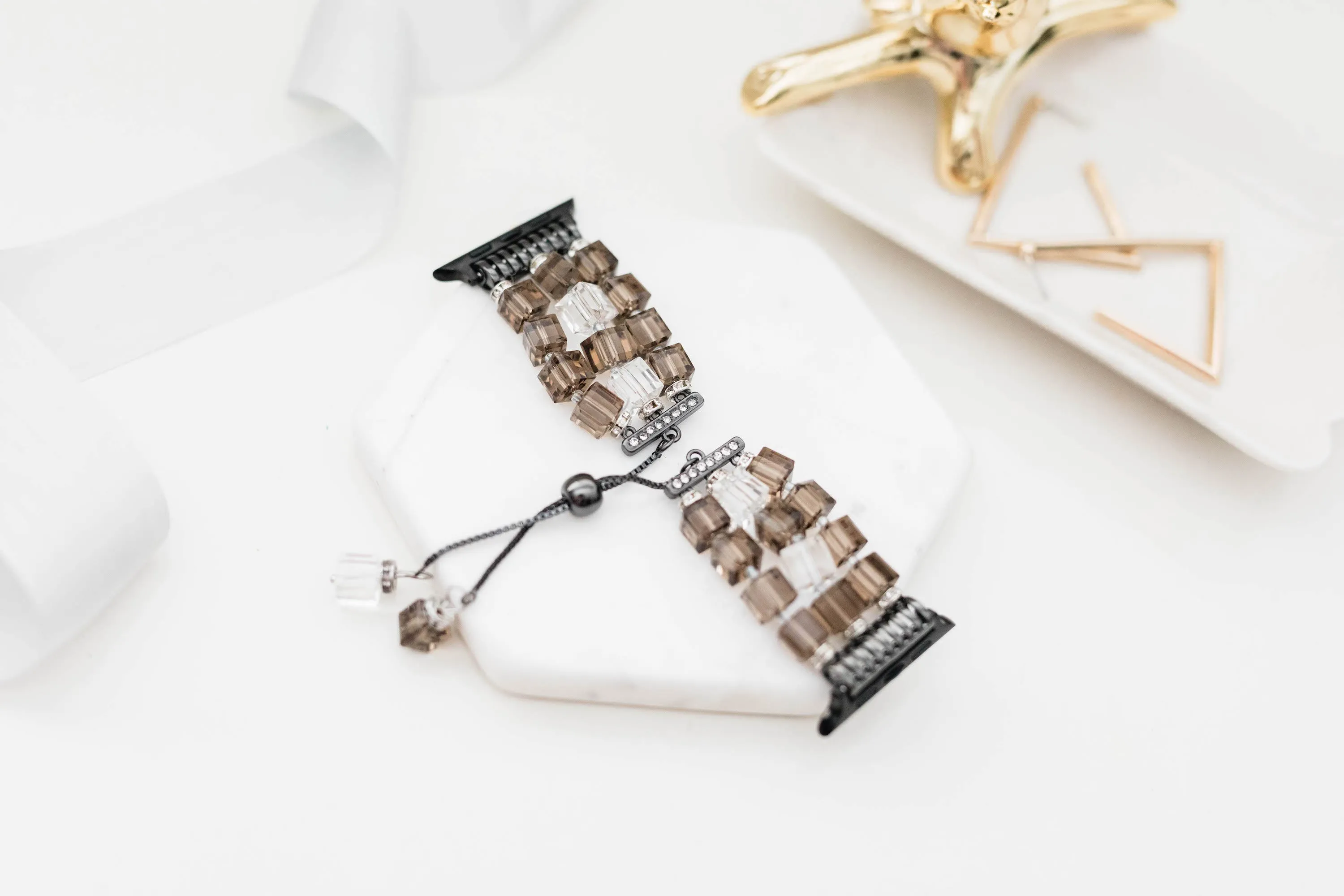 Crystal Beaded Apple Watch Bracelet