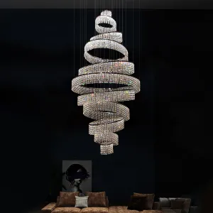 Crystal Imbrem Ring Chandelier