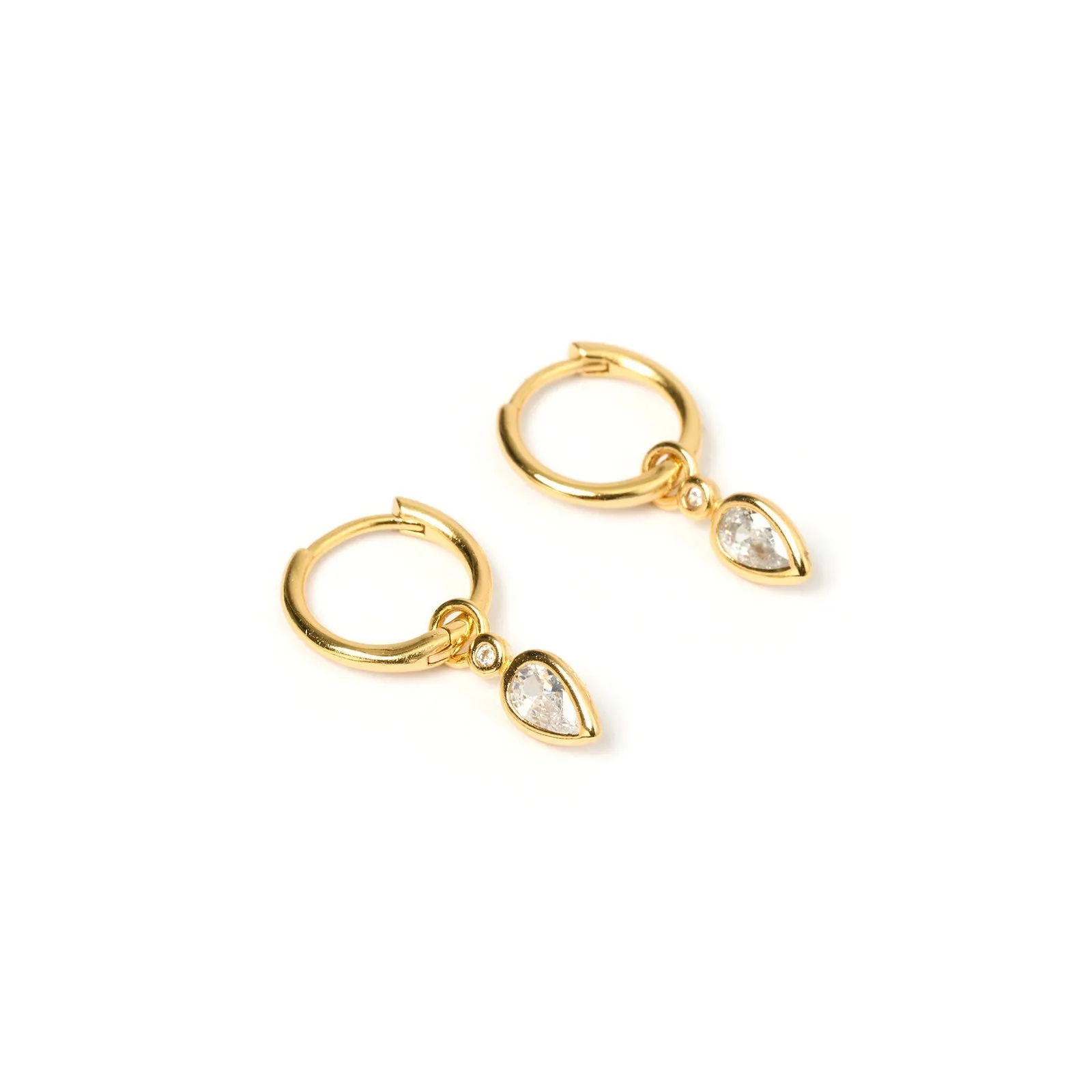 Daisy Gold Earrings - Stone