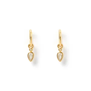 Daisy Gold Earrings - Stone