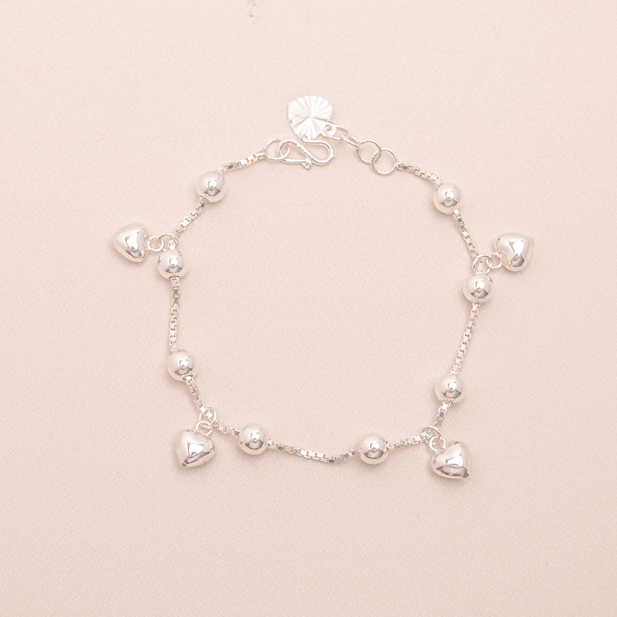 Danae Dangling Hearts Bracelet