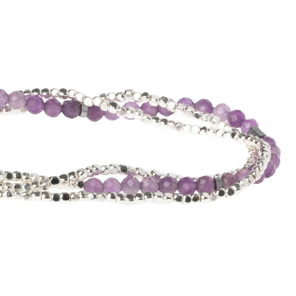 Delicate Stone Bracelet/ Necklace | Amethyst/ Silver