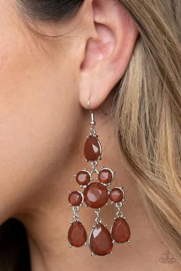 Earrings AFTERGLOW GLAMOUR - BROWN E45