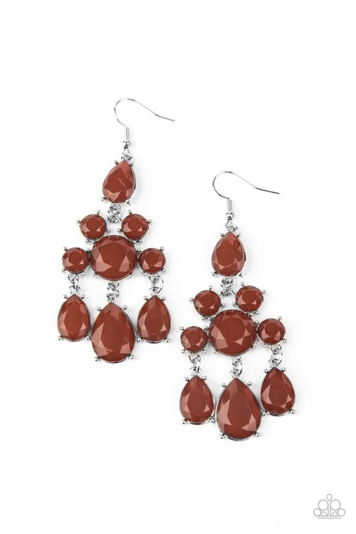 Earrings AFTERGLOW GLAMOUR - BROWN E45