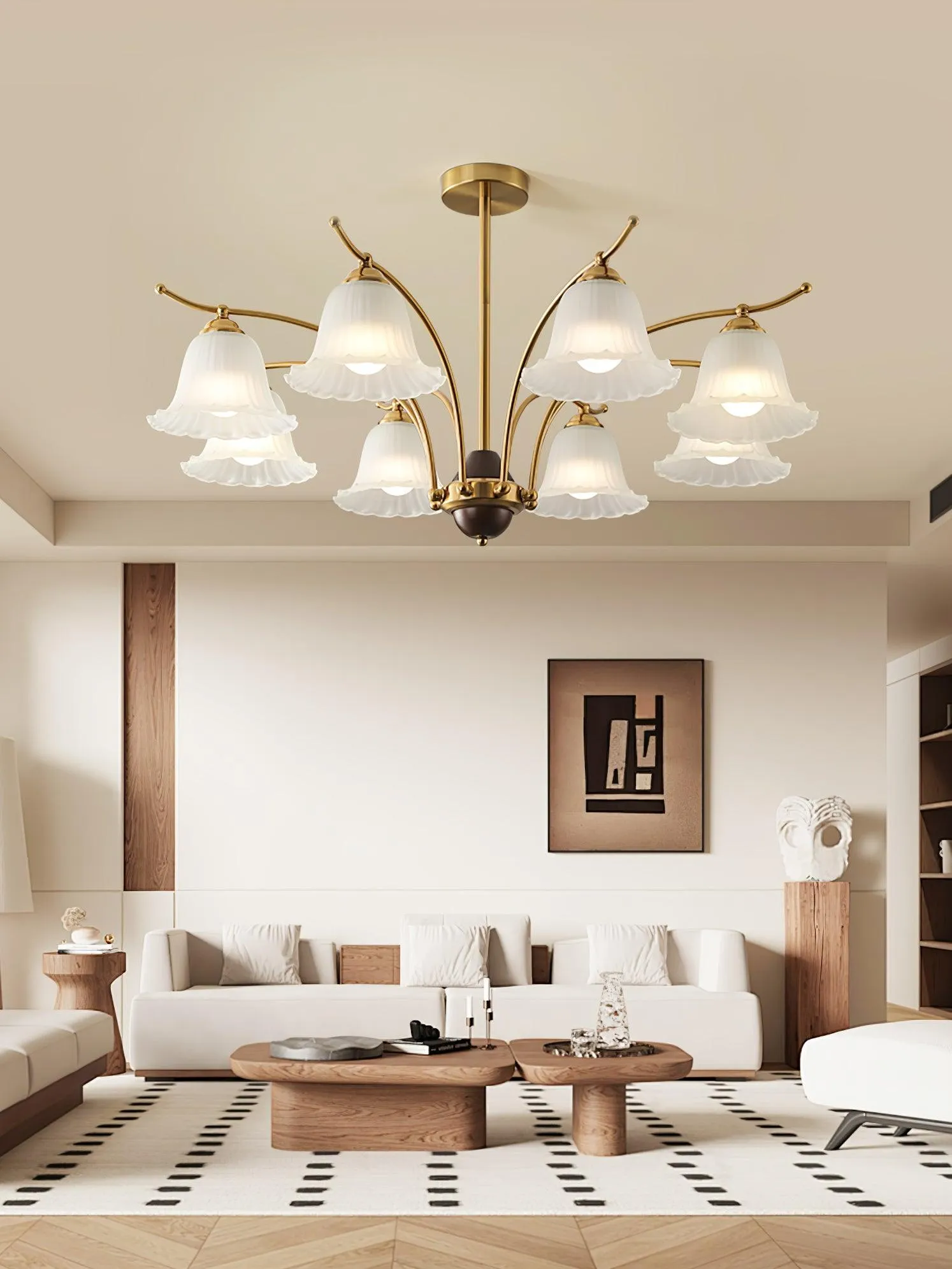 Flora Brass Chandelier