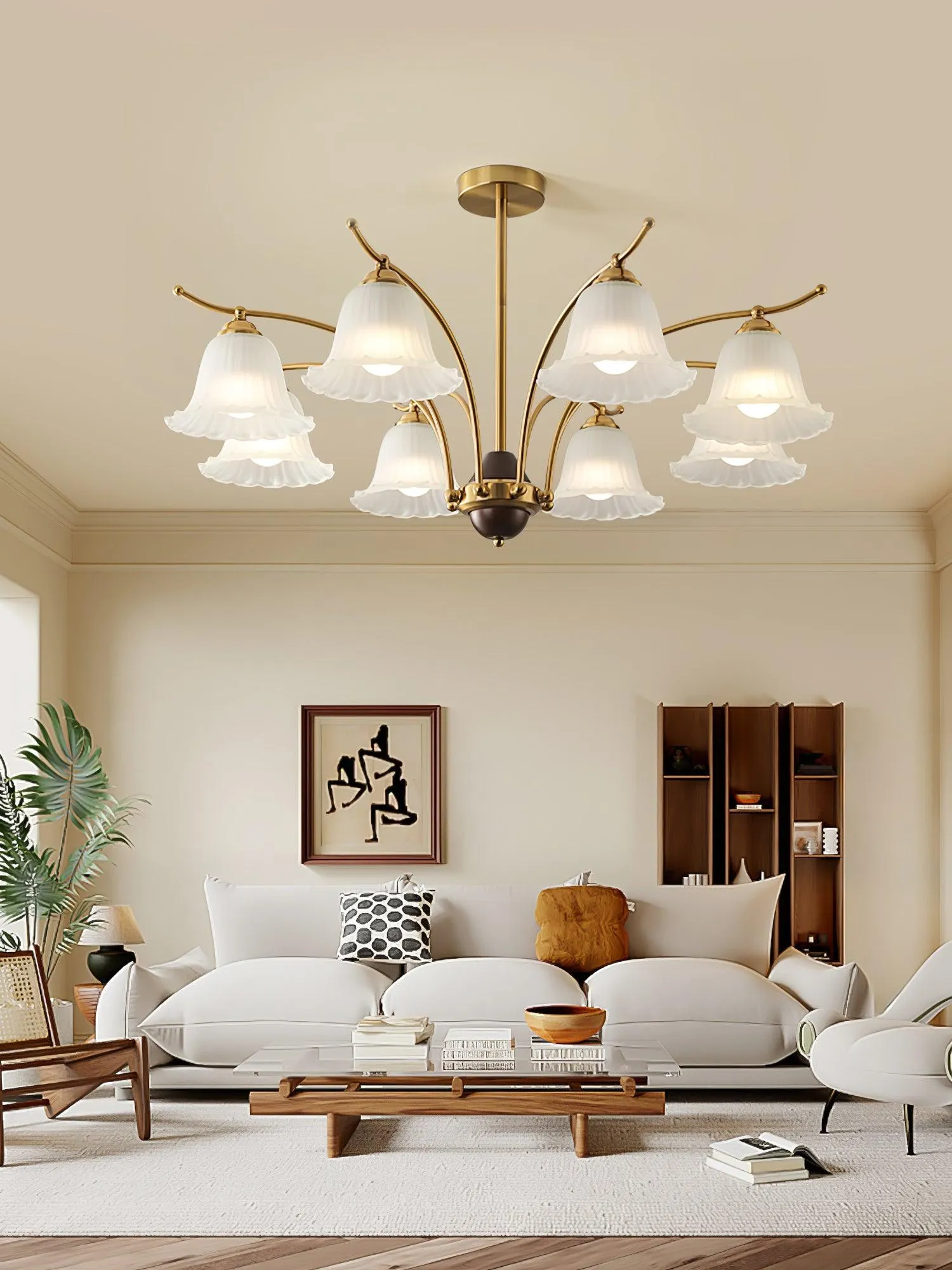 Flora Brass Chandelier